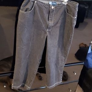 Avenue cropped black jeans. Size 18W.